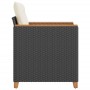 Gartenstuhl mit schwarzen synthetischen Rattankissen von , Gartenstühle - Ref: Foro24-366321, Preis: 94,22 €, Rabatt: %