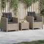 Tisch und Stühle mit Kissen 3 Stück PE Rattan graues Akazienholz von , Gartensets - Ref: Foro24-366314, Preis: 227,67 €, Raba...