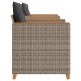 Tisch und Stühle mit Kissen 3 Stück PE Rattan graues Akazienholz von , Gartensets - Ref: Foro24-366314, Preis: 198,91 €, Raba...