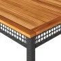 Gartentisch aus synthetischem Rattan, Akazienholz, schwarz, 180 x 90 x 75 cm von , Gartentische - Ref: Foro24-366279, Preis: ...