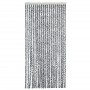 Grau-schwarz-weißer Chenille-Fliegenvorhang, 100 x 230 cm von , Moskitonetze für Fenster - Ref: Foro24-377338, Preis: 59,75 €...