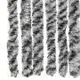 Grau-schwarz-weißer Chenille-Fliegenvorhang, 100 x 230 cm von , Moskitonetze für Fenster - Ref: Foro24-377338, Preis: 66,13 €...