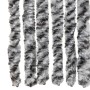 Grau-schwarz-weißer Chenille-Fliegenvorhang, 100 x 230 cm von , Moskitonetze für Fenster - Ref: Foro24-377338, Preis: 59,75 €...