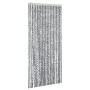 Grau-schwarz-weißer Chenille-Fliegenvorhang, 56 x 200 cm von , Moskitonetze für Fenster - Ref: Foro24-377333, Preis: 37,97 €,...