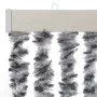 Gray black and white chenille fly curtain 56x200 cm by , Mosquito nets for windows - Ref: Foro24-377333, Price: 39,71 €, Disc...