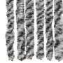 Grau-schwarz-weißer Chenille-Fliegenvorhang, 56 x 200 cm von , Moskitonetze für Fenster - Ref: Foro24-377333, Preis: 39,71 €,...