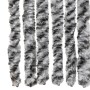 Grau-schwarz-weißer Chenille-Fliegenvorhang, 56 x 200 cm von , Moskitonetze für Fenster - Ref: Foro24-377333, Preis: 37,97 €,...
