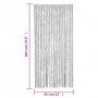 Gray chenille fly curtain 56x185 cm by , Mosquito nets for windows - Ref: Foro24-377346, Price: 35,83 €, Discount: %