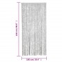 Gray chenille fly curtain 100x230 cm by , Mosquito nets for windows - Ref: Foro24-377352, Price: 70,33 €, Discount: %
