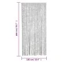 Gray chenille fly curtain 100x200 cm by , Mosquito nets for windows - Ref: Foro24-377350, Price: 63,88 €, Discount: %