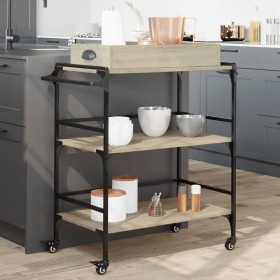 Sonoma oak engineered wood kitchen cart 81.5x41x92.5cm by , Kitchen and dining carts - Ref: Foro24-842342, Price: 69,80 €, Di...