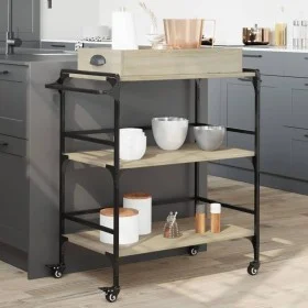 Sonoma oak engineered wood kitchen cart 81.5x41x92.5cm by , Kitchen and dining carts - Ref: Foro24-842342, Price: 68,93 €, Di...
