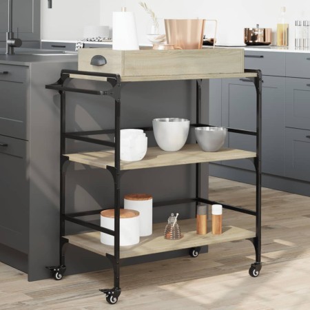 Sonoma oak engineered wood kitchen cart 81.5x41x92.5cm by , Kitchen and dining carts - Ref: Foro24-842342, Price: 69,80 €, Di...