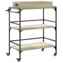Sonoma oak engineered wood kitchen cart 81.5x41x92.5cm by , Kitchen and dining carts - Ref: Foro24-842342, Price: 69,80 €, Di...