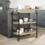 Carrito de cocina madera ingeniería roble Sonoma 81,5x41x92,5cm de , Carros de cocina y comedor - Ref: Foro24-842342, Precio:...