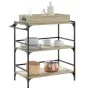 Carrito de cocina madera ingeniería roble Sonoma 81,5x41x92,5cm de , Carros de cocina y comedor - Ref: Foro24-842342, Precio:...