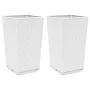 Planters 2 units PP white 32.5x32.5x57 cm by , Pots and planters - Ref: Foro24-367849, Price: 66,24 €, Discount: %