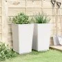 Pflanzgefäße 2 Einheiten PP weiß 32,5x32,5x57 cm von , Töpfe und Pflanzgefäße - Ref: Foro24-367849, Preis: 66,24 €, Rabatt: %