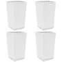 Pflanzgefäße 4 Einheiten PP weiß 32,5x32,5x57 cm von , Töpfe und Pflanzgefäße - Ref: Foro24-367854, Preis: 143,54 €, Rabatt: %