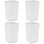 Pflanzgefäße 4 Einheiten PP weiß 32,5x32,5x57 cm von , Töpfe und Pflanzgefäße - Ref: Foro24-367854, Preis: 146,34 €, Rabatt: %
