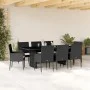 9-piece garden dining set and black synthetic rattan cushions by , Garden sets - Ref: Foro24-3213507, Price: 625,58 €, Discou...