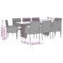 9-piece garden dining set and black synthetic rattan cushions by , Garden sets - Ref: Foro24-3213507, Price: 625,58 €, Discou...