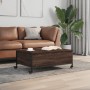 Brauner Couchtisch aus Holzwerkstoff mit Rollen, 91 x 55 x 34 cm von , Couchtisch - Ref: Foro24-842300, Preis: 67,19 €, Rabat...