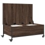 Brauner Couchtisch aus Holzwerkstoff mit Rollen, 91 x 55 x 34 cm von , Couchtisch - Ref: Foro24-842300, Preis: 67,19 €, Rabat...