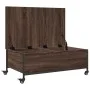 Brown engineered wood coffee table with wheels 91x55x34 cm by , Coffee table - Ref: Foro24-842300, Price: 66,59 €, Discount: %