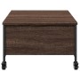 Brauner Couchtisch aus Holzwerkstoff mit Rollen, 91 x 55 x 34 cm von , Couchtisch - Ref: Foro24-842300, Preis: 67,19 €, Rabat...