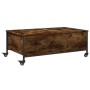 Coffee table with wheels engineered oak wood 91x55x34 cm by , Coffee table - Ref: Foro24-842298, Price: 72,09 €, Discount: %