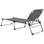 Folding extra high aluminum gray sun lounger for seniors by vidaXL, Loungers - Ref: Foro24-47915, Price: 170,54 €, Discount: %