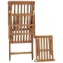 Sun lounger with cream white cushion solid teak wood by vidaXL, Loungers - Ref: Foro24-47408, Price: 227,23 €, Discount: %