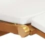 Sonnenliege mit cremeweißem Kissen aus massivem Teakholz von vidaXL, Liegen - Ref: Foro24-47408, Preis: 231,13 €, Rabatt: %