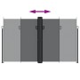 Black retractable side awning 200x600 cm by , Umbrellas - Ref: Foro24-4004849, Price: 183,62 €, Discount: %