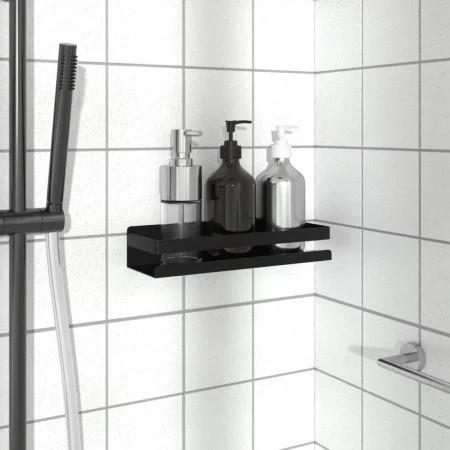 Shower shelf black brushed stainless steel 304 30x10x6cm by , Shelves - Ref: Foro24-4004907, Price: 24,64 €, Discount: %