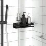 Shower shelf black brushed stainless steel 304 30x10x6cm by , Shelves - Ref: Foro24-4004907, Price: 24,64 €, Discount: %