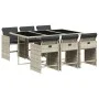 Garden dining set 7 pieces and light gray synthetic rattan cushions by , Garden sets - Ref: Foro24-3211091, Price: 504,01 €, ...