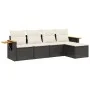 Set de muebles de jardín 5 pzas y cojines ratán sintético negro de , Conjuntos de jardín - Ref: Foro24-3259158, Precio: 310,6...