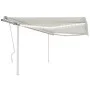 Manuell einziehbare Markise mit cremefarbenem LED-Licht 4x3 m von , Markisen - Ref: Foro24-3069942, Preis: 461,06 €, Rabatt: %