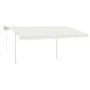 Manuell einziehbare Markise mit cremefarbenem LED-Licht 4x3 m von , Markisen - Ref: Foro24-3069942, Preis: 461,06 €, Rabatt: %