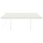 Manual retractable awning with cream LED light 4x3 m by , Awnings - Ref: Foro24-3069942, Price: 452,92 €, Discount: %