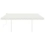 Manuell einziehbare Markise mit cremefarbenem LED-Licht 4x3 m von , Markisen - Ref: Foro24-3069942, Preis: 461,06 €, Rabatt: %