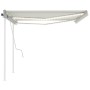 Manuell einziehbare Markise mit cremefarbenem LED-Licht 4x3 m von , Markisen - Ref: Foro24-3069942, Preis: 452,92 €, Rabatt: %