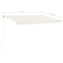 Manuell einziehbare Markise mit cremefarbenem LED-Licht 4x3 m von , Markisen - Ref: Foro24-3069942, Preis: 452,92 €, Rabatt: %