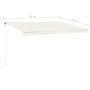 Manuell einziehbare Markise mit cremefarbenem LED-Licht 4x3 m von , Markisen - Ref: Foro24-3069942, Preis: 461,06 €, Rabatt: %