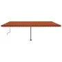 Toldo manual retráctil con luz LED naranja y marrón 600x350 cm de , Toldos - Ref: Foro24-3069885, Precio: 732,27 €, Descuento: %