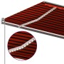 Toldo manual retráctil con luz LED naranja y marrón 600x350 cm de , Toldos - Ref: Foro24-3069885, Precio: 744,48 €, Descuento: %