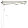 Manual retractable awning with cream LED light 3x2.5 m by , Awnings - Ref: Foro24-3069902, Price: 359,78 €, Discount: %