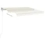 Manual retractable awning with cream LED light 3x2.5 m by , Awnings - Ref: Foro24-3069902, Price: 354,14 €, Discount: %